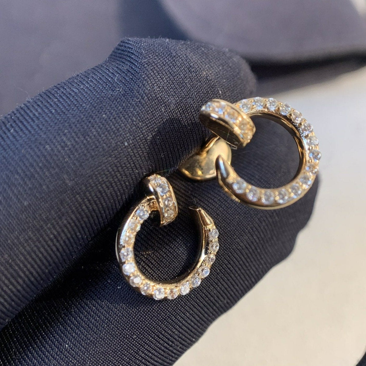 [⭐Corinne]JUSTE EARRINGS GOLD DIAMONDS