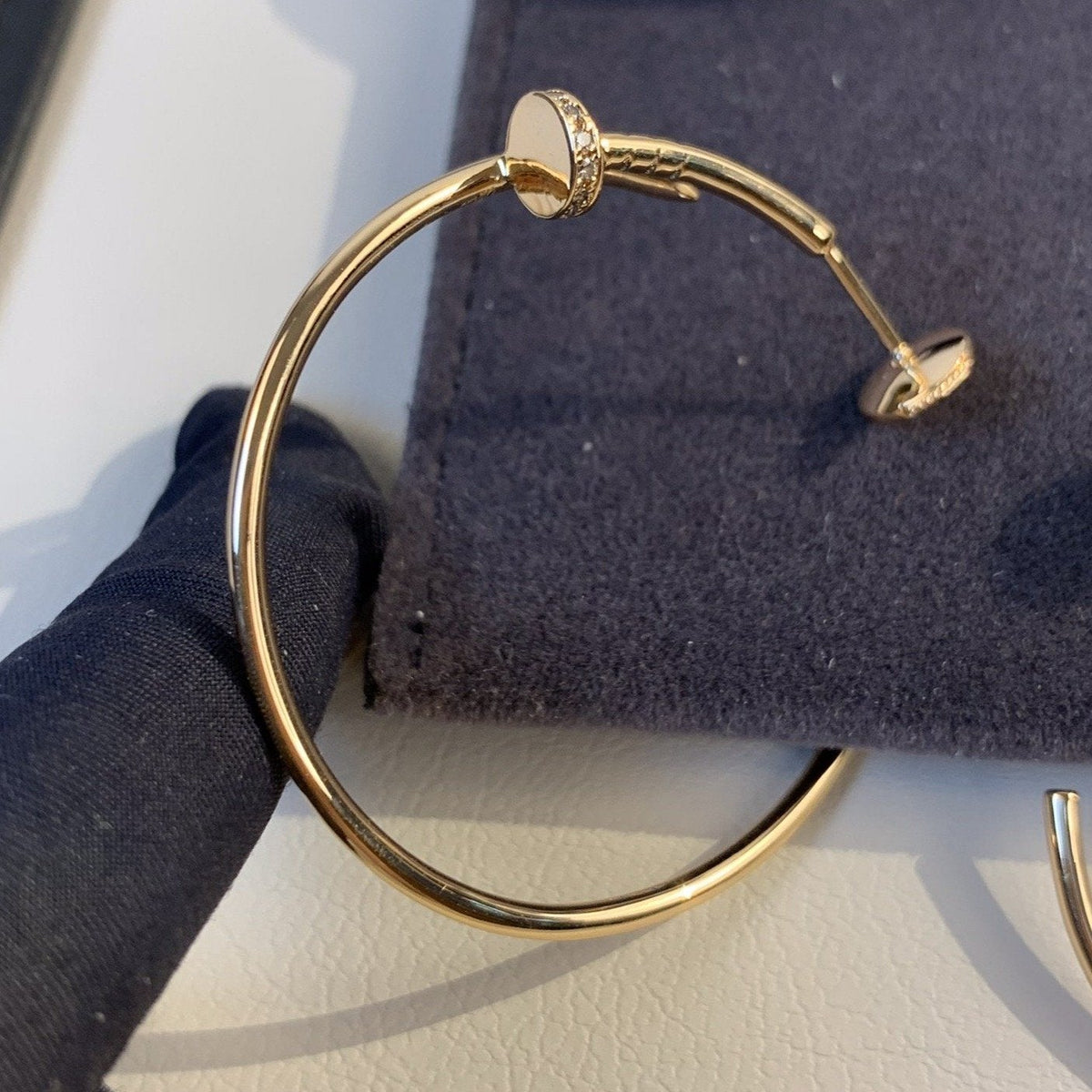 [⭐Corinne]JUSTE EARRINGS GOLD DIAMONDS 1.8MM