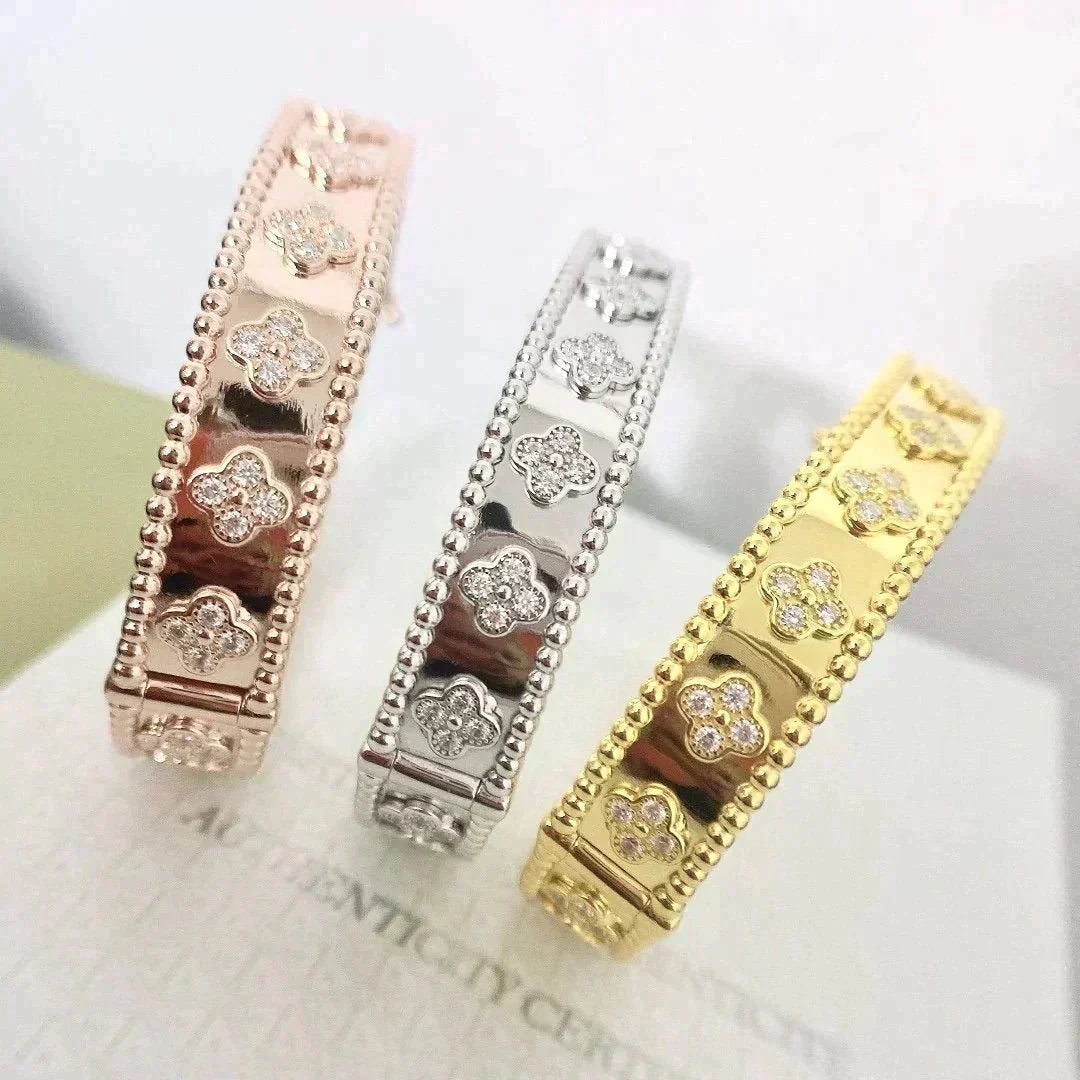 [⭐Corinne]CLOVER BRACELET 8MM DIAMONDS