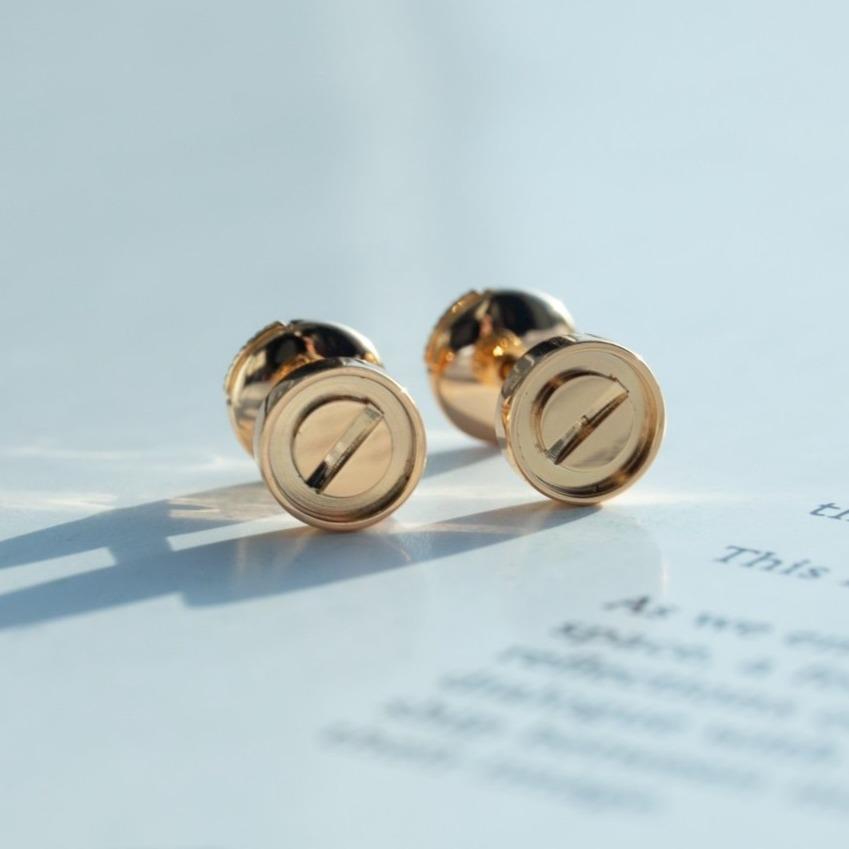 [⭐Corinne]LOVE EARRINGS PINK GOLD 10MM