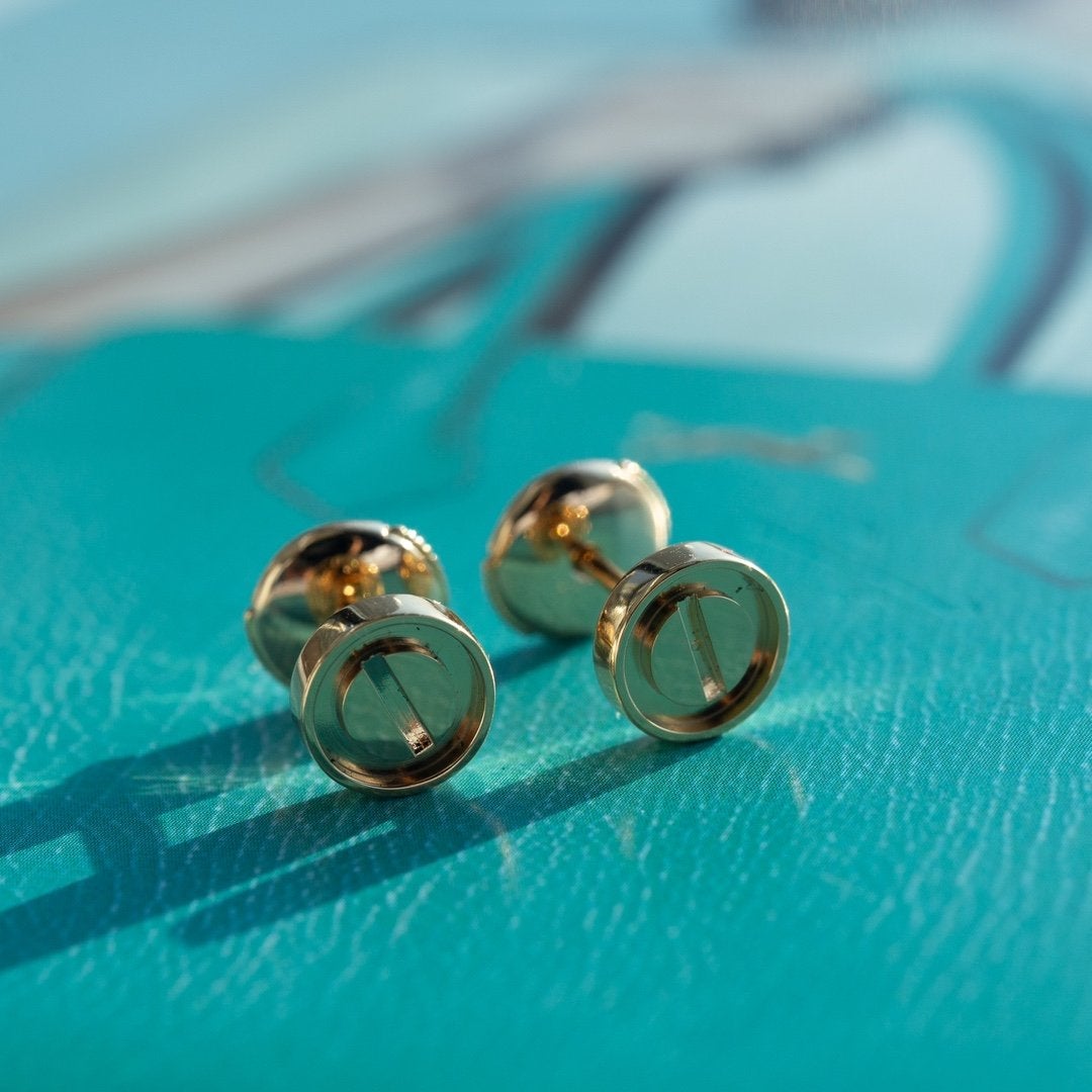 [⭐Corinne]LOVE EARRINGS PINK GOLD 10MM