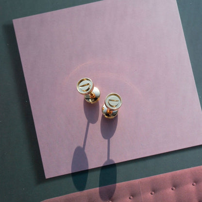 [⭐Corinne]LOVE EARRINGS PINK GOLD 10MM