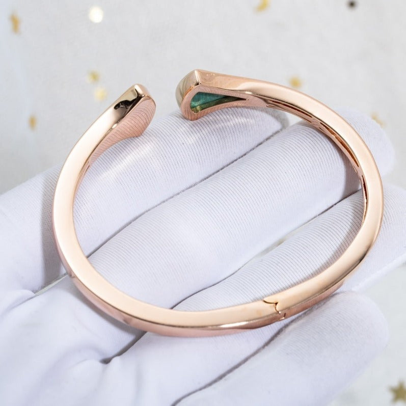 [⭐Corinne]DREAM BRACELET OPEN MALACHITE PINK GOLD
