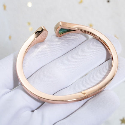 [⭐Corinne]DREAM BRACELET OPEN MALACHITE PINK GOLD
