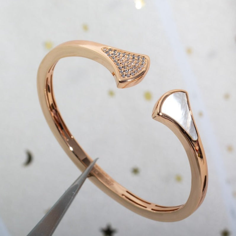[⭐Corinne]DREAM BRACELET OPEN PINK GOLD MOP DIAMOND