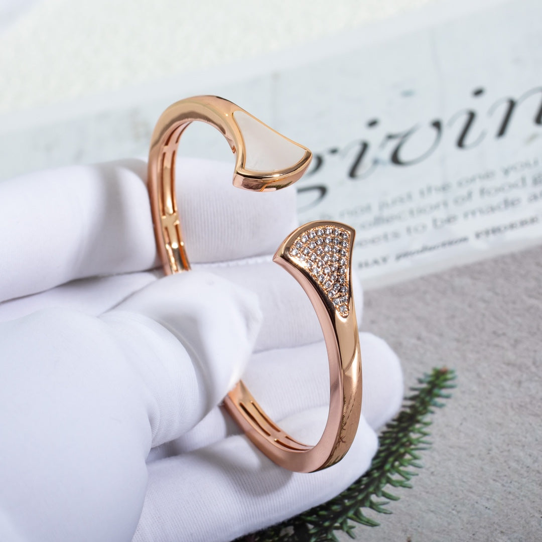 [⭐Corinne]DREAM BRACELET OPEN PINK GOLD MOP DIAMOND