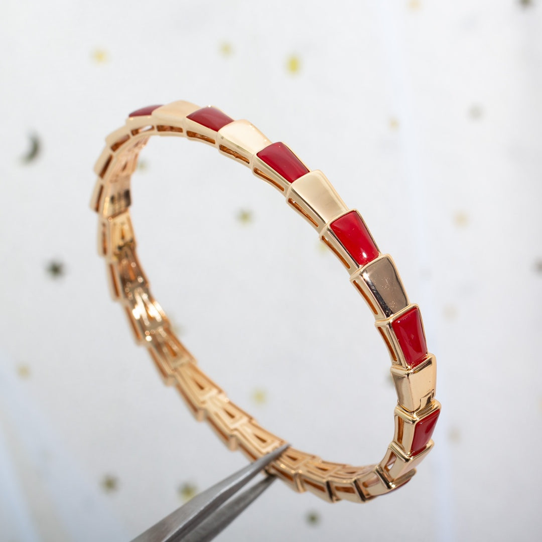 [⭐Corinne]SERPENTI BRACELET PINK GOLD RUBELLITE