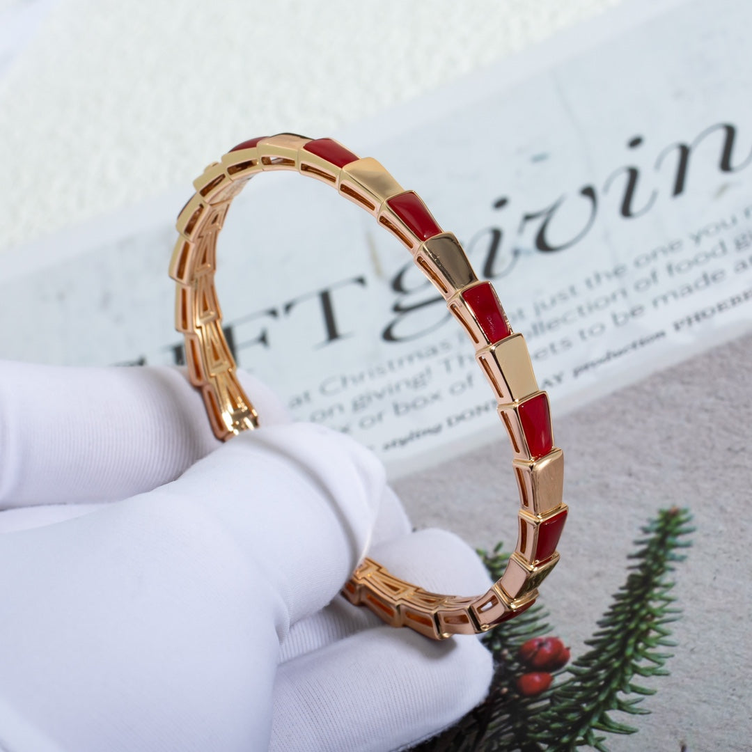 [⭐Corinne]SERPENTI BRACELET PINK GOLD RUBELLITE