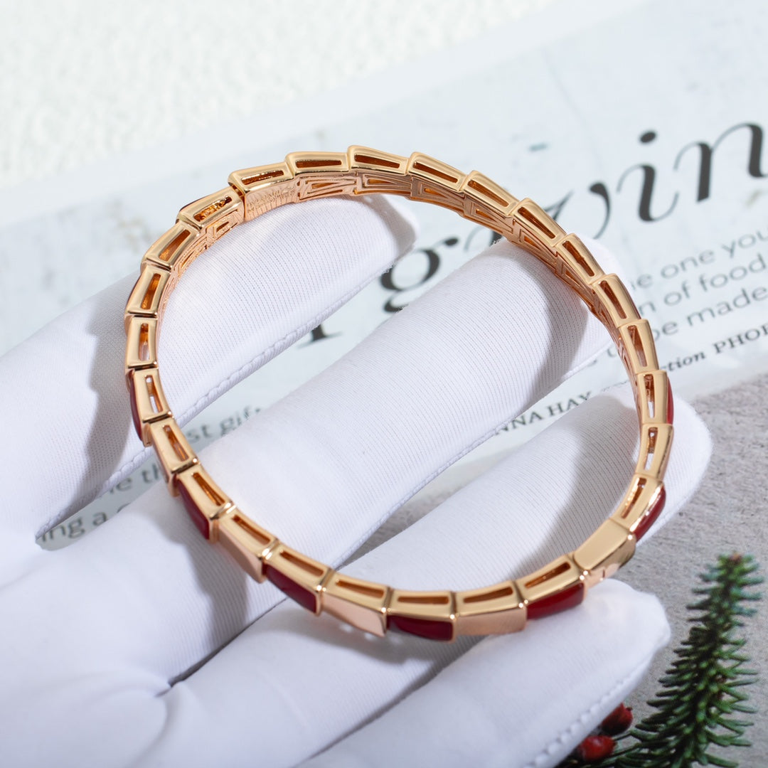 [⭐Corinne]SERPENTI BRACELET PINK GOLD RUBELLITE