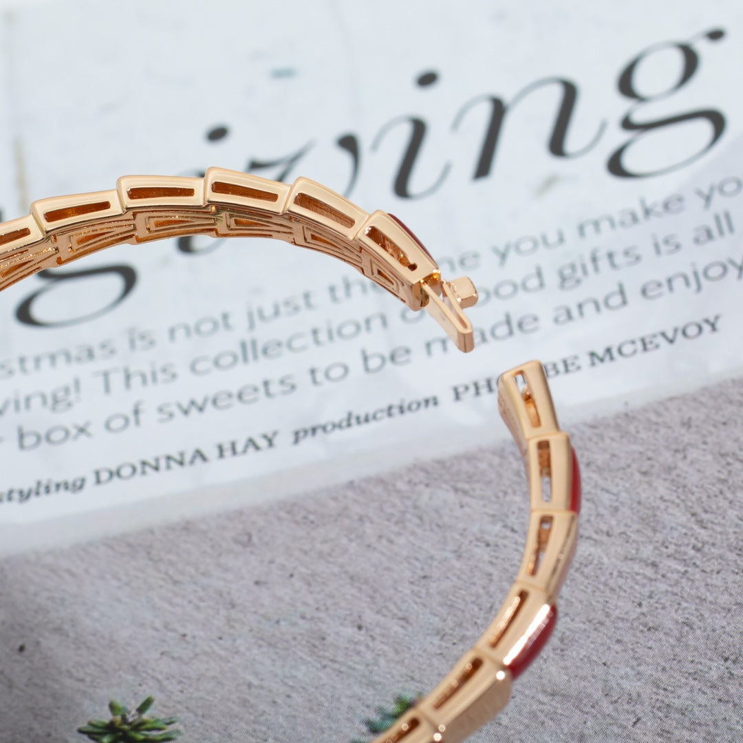 [⭐Corinne]SERPENTI BRACELET PINK GOLD RUBELLITE