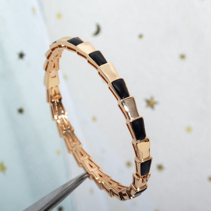 [⭐Corinne]SERPENTI BRACELET PINK GOLD ONYX
