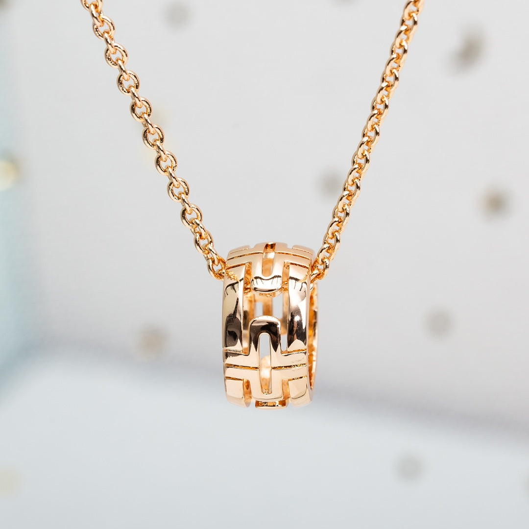 [⭐Corinne]PARENTESI NECKLACE PINK GOLD
