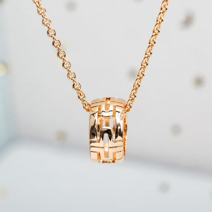 [⭐Corinne]PARENTESI NECKLACE PINK GOLD