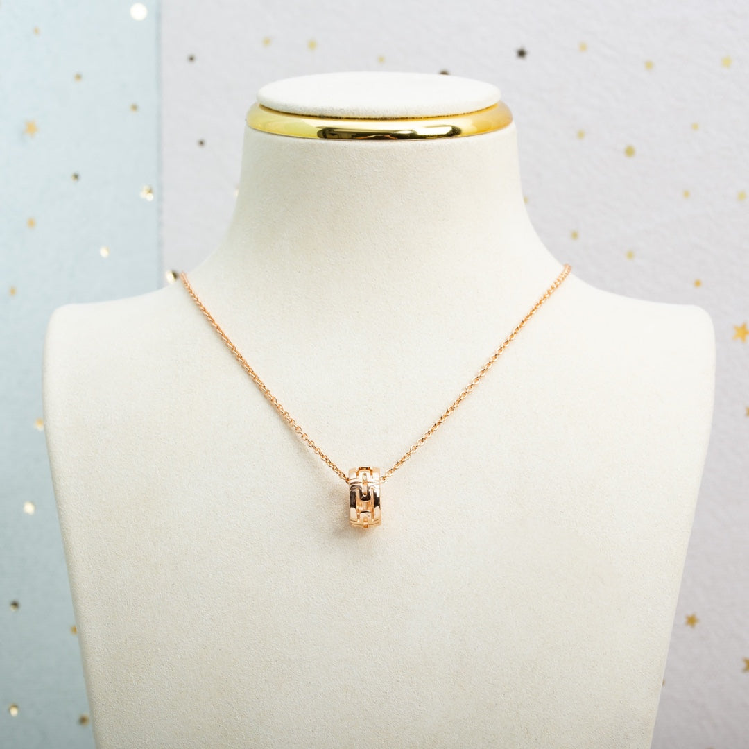 [⭐Corinne]PARENTESI NECKLACE PINK GOLD