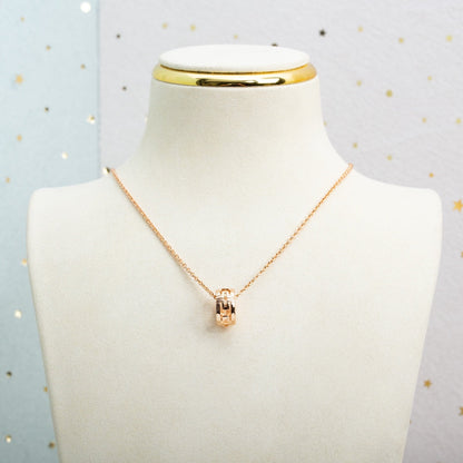 [⭐Corinne]PARENTESI NECKLACE PINK GOLD
