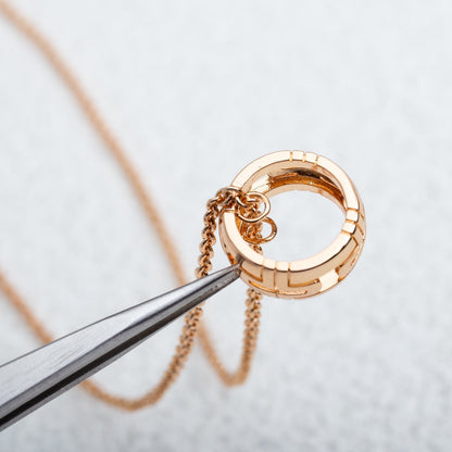 [⭐Corinne]PARENTESI NECKLACE PINK GOLD