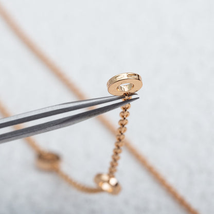 [⭐Corinne]PARENTESI NECKLACE PINK GOLD