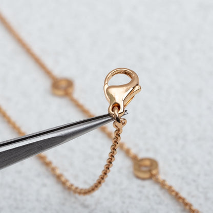 [⭐Corinne]PARENTESI NECKLACE PINK GOLD DIAMOND