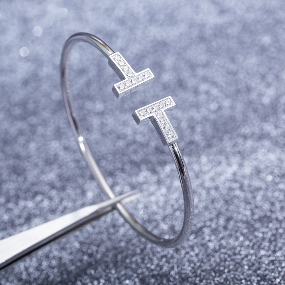 [Corinne]T BRACELET 1.8MM DIAMOND SILVER