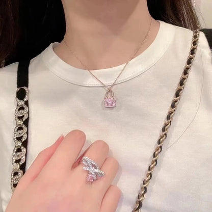 [⭐Corinne]CONSTANCE PEDANT PURPLE DIAMOND NECKLACE