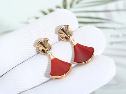 [⭐Corinne]DREAM Carnelian PINK GOLD EARRINGS