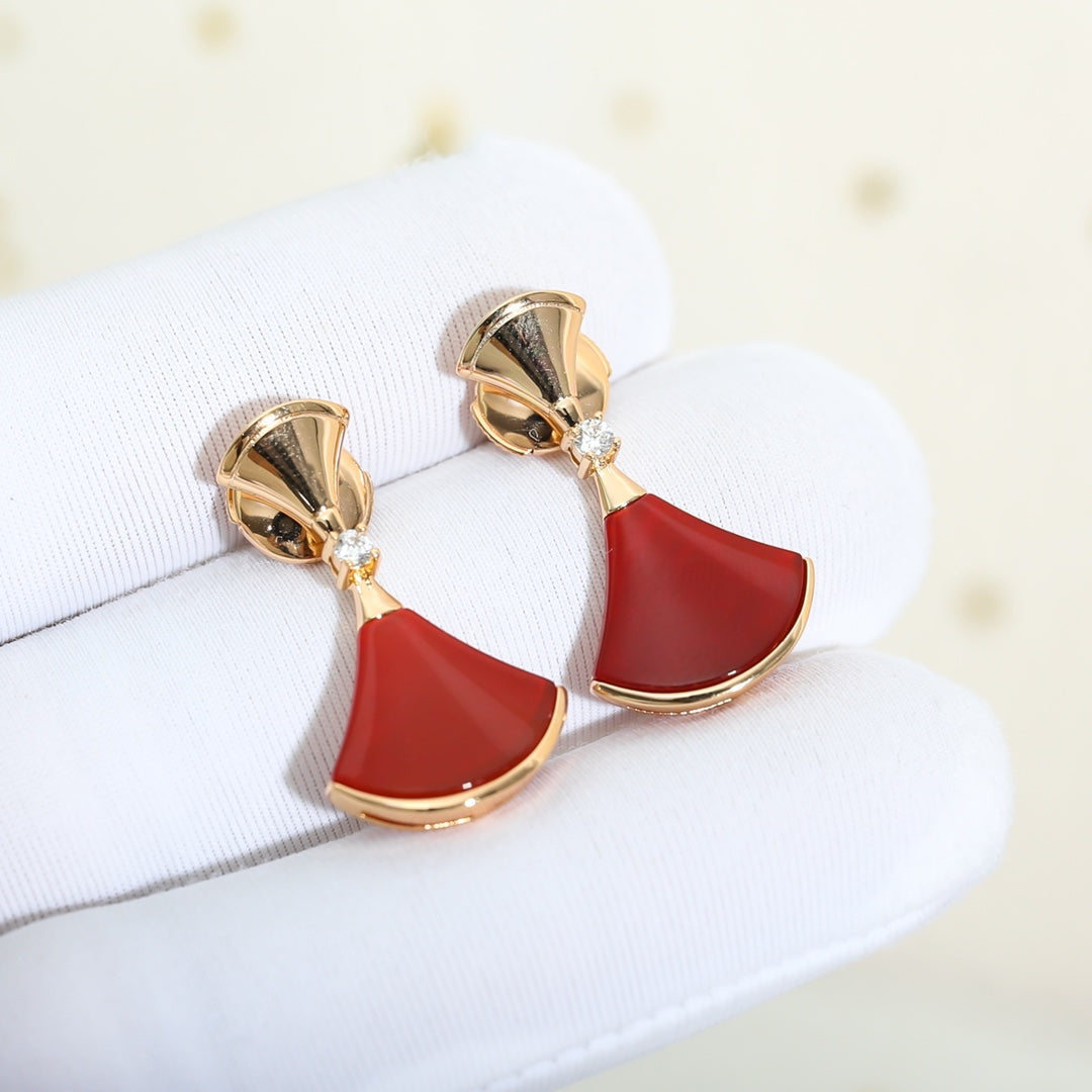 [⭐Corinne]DREAM Carnelian PINK GOLD EARRINGS