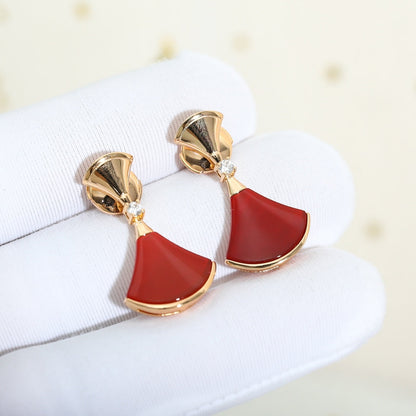 [⭐Corinne]DREAM Carnelian PINK GOLD EARRINGS
