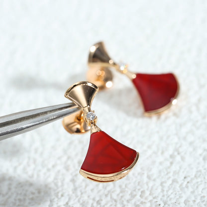 [⭐Corinne]DREAM Carnelian PINK GOLD EARRINGS
