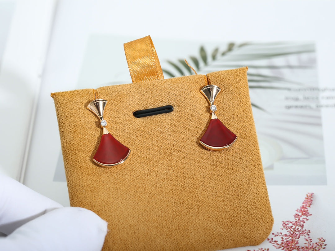 [⭐Corinne]DREAM Carnelian PINK GOLD EARRINGS
