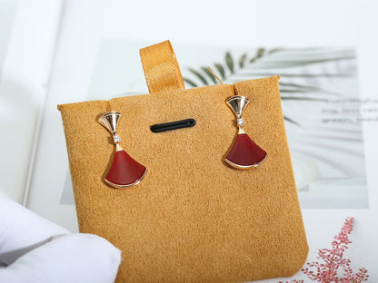 [⭐Corinne]DREAM Carnelian PINK GOLD EARRINGS