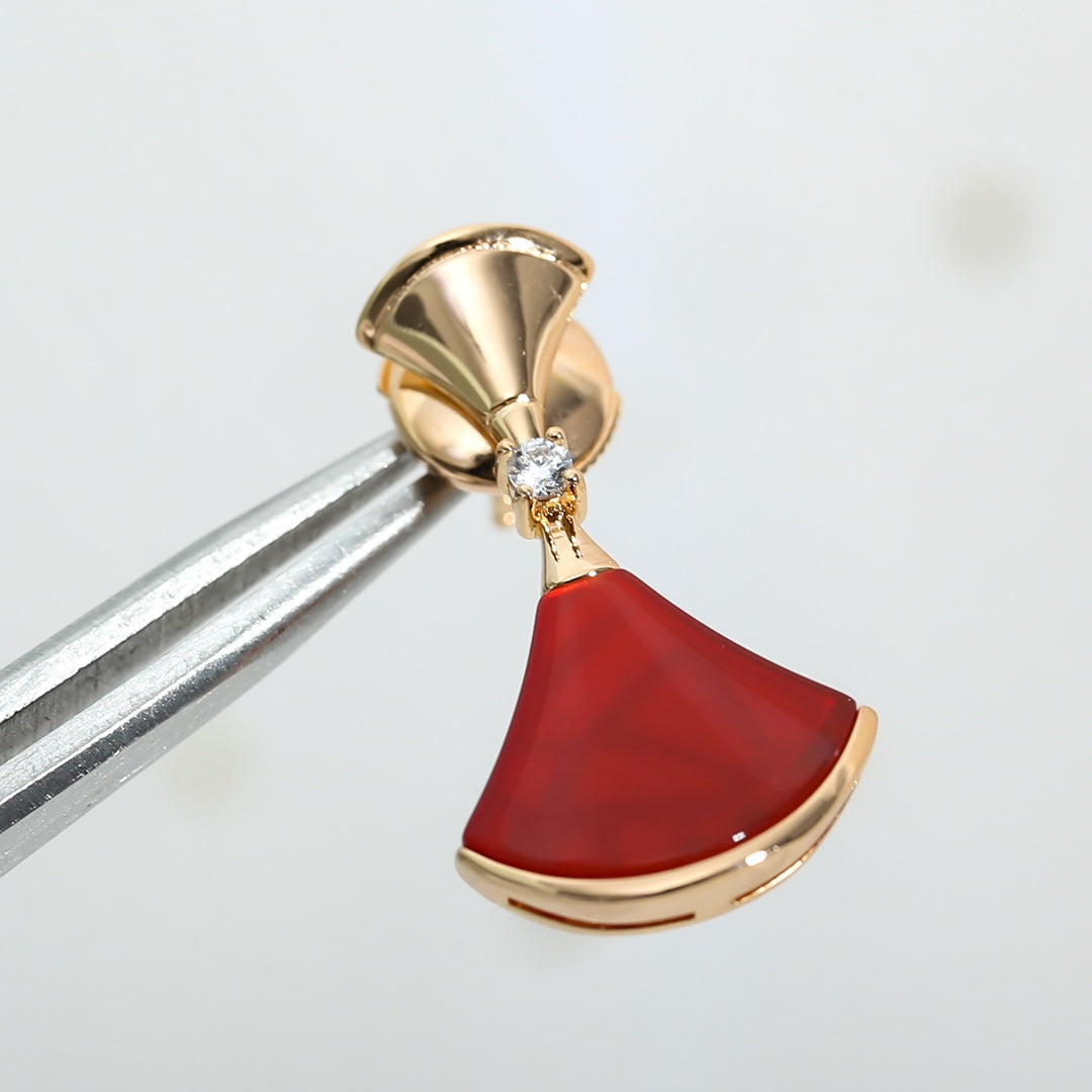 [⭐Corinne]DREAM Carnelian PINK GOLD EARRINGS