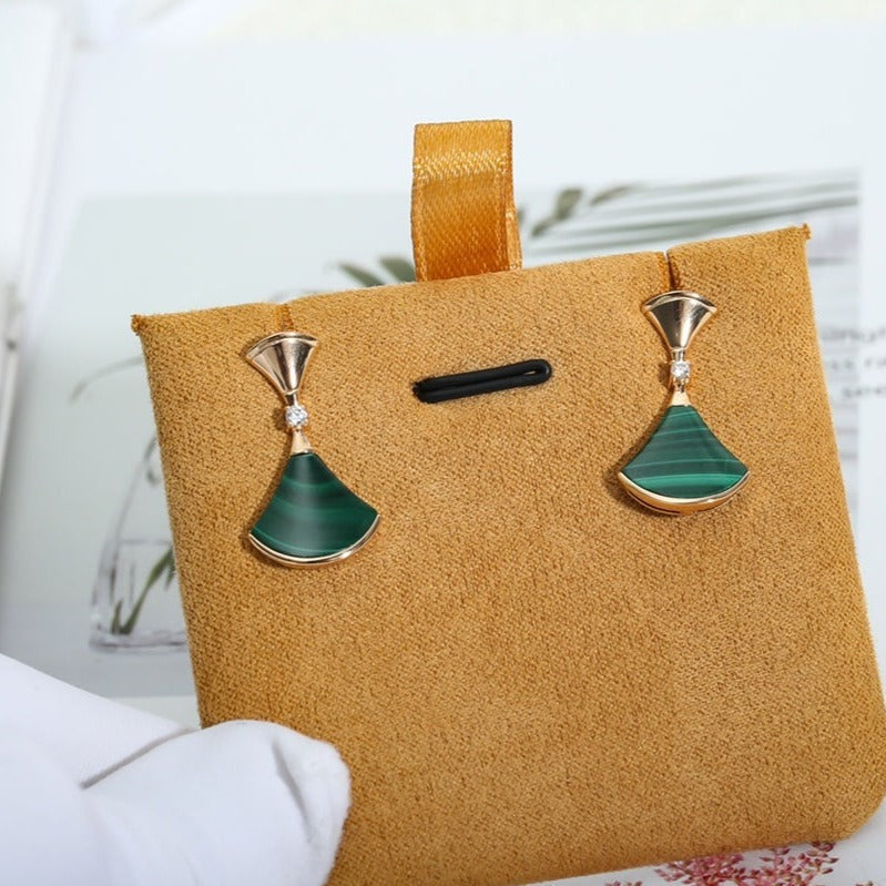 [⭐Corinne]DREAM MALACHITE PINK GOLD EARRINGS