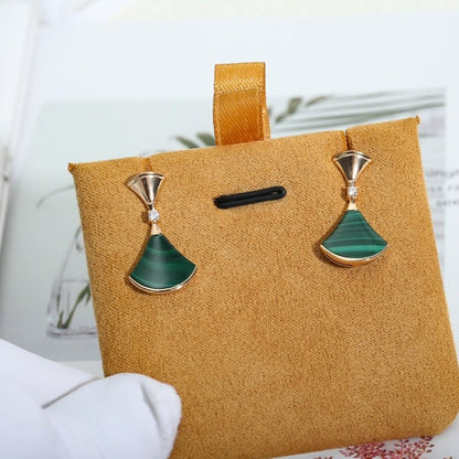 [⭐Corinne]DREAM MALACHITE PINK GOLD EARRINGS