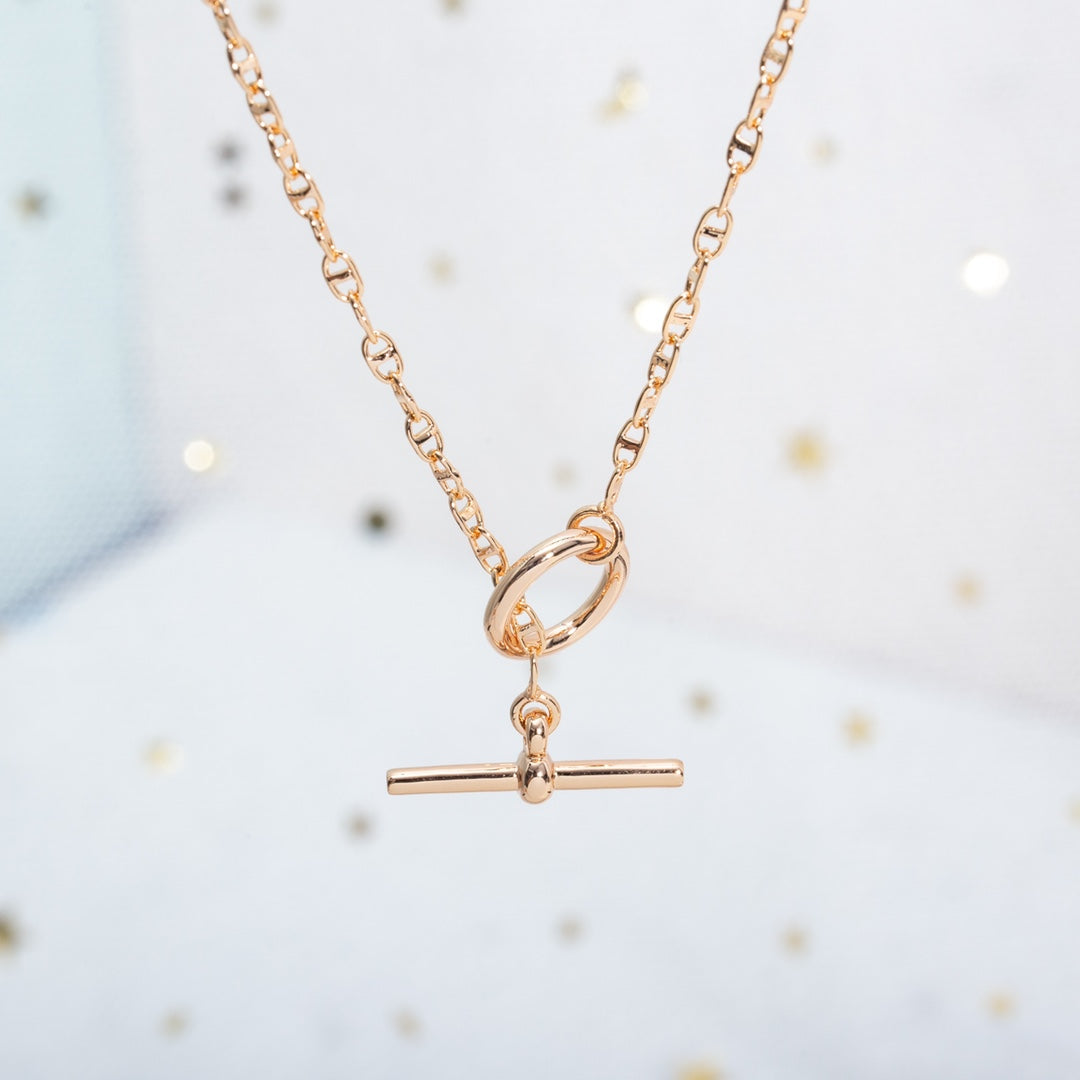 [⭐Corinne]ECHAPPEE NECKLACE PINK GOLD