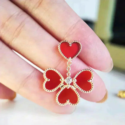 [⭐Corinne]SWEET CLOVER CARNELIAN EARRINGS