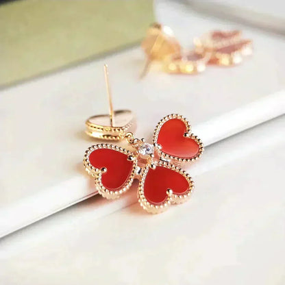 [⭐Corinne]SWEET CLOVER CARNELIAN EARRINGS