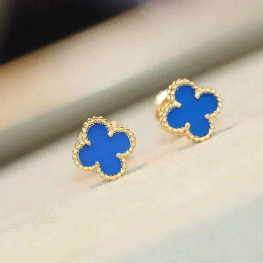 [⭐Corinne]CLOVER MINI 9.5MM TURQUOISE EARRINGS