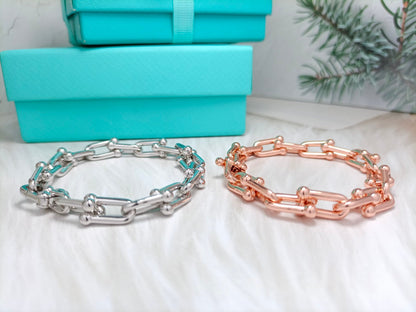 [Corinne]HARDWEAR BRACELET PINK GOLD AND SILVER