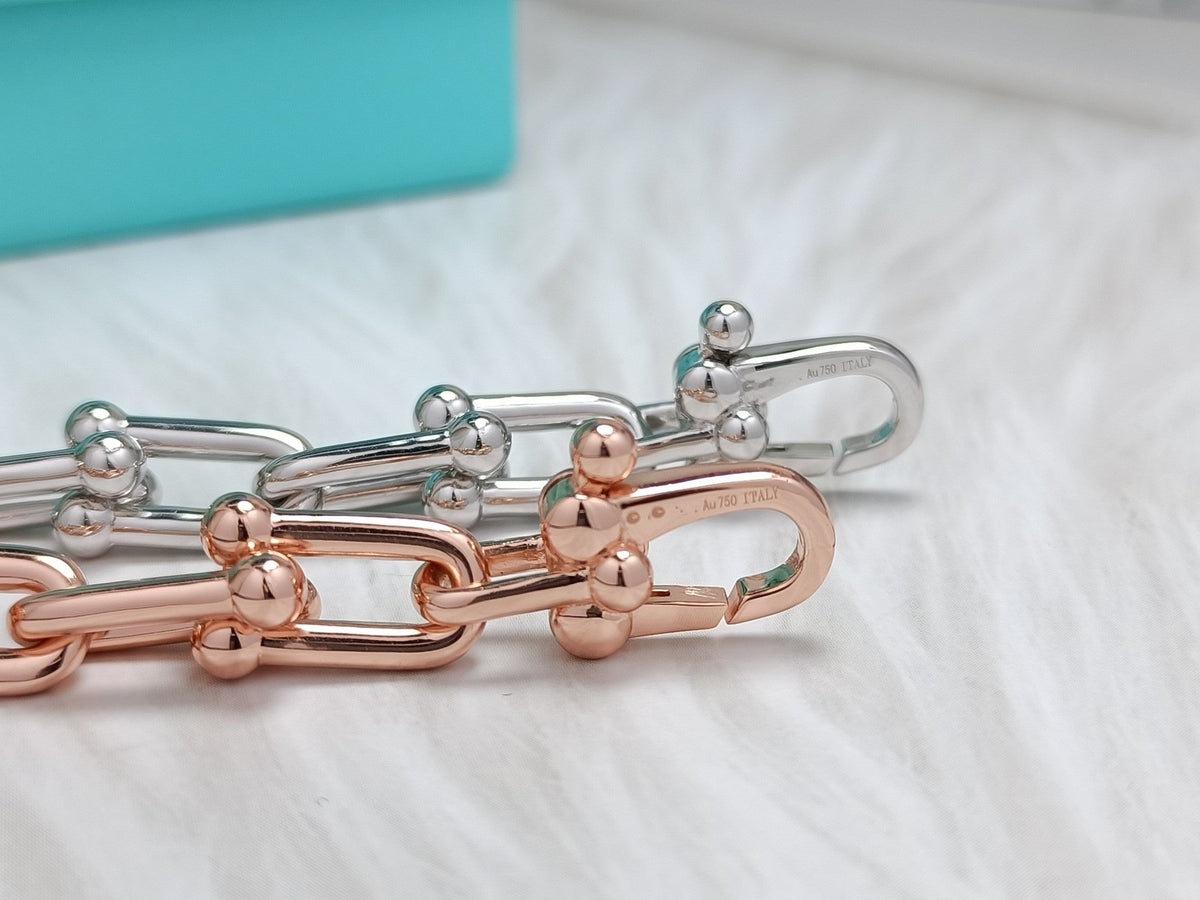 [Corinne]HARDWEAR BRACELET PINK GOLD AND SILVER