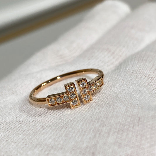 [Corinne] WIRE RING DIAMOND PINK GOLD