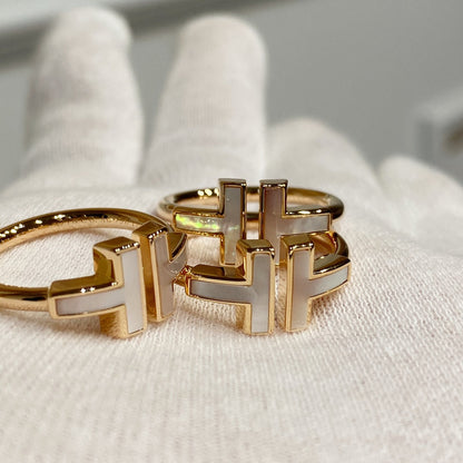 [Corinne] WIRE MOP RING PINK GOLD