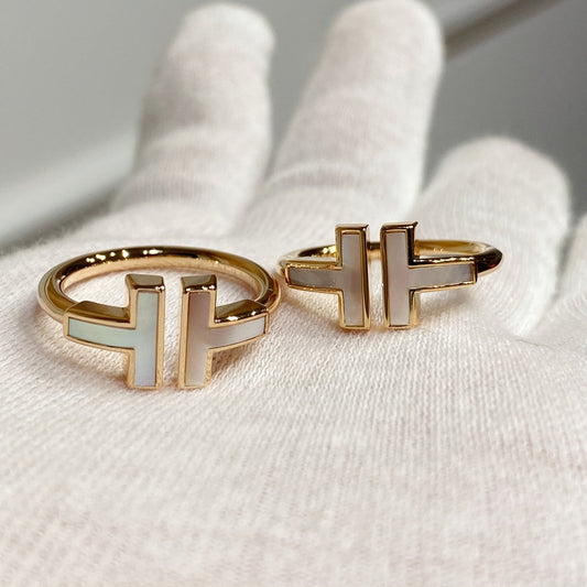 [Corinne] WIRE MOP RING PINK GOLD