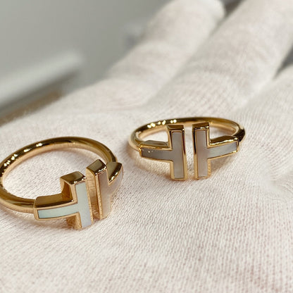 [Corinne] WIRE MOP RING PINK GOLD