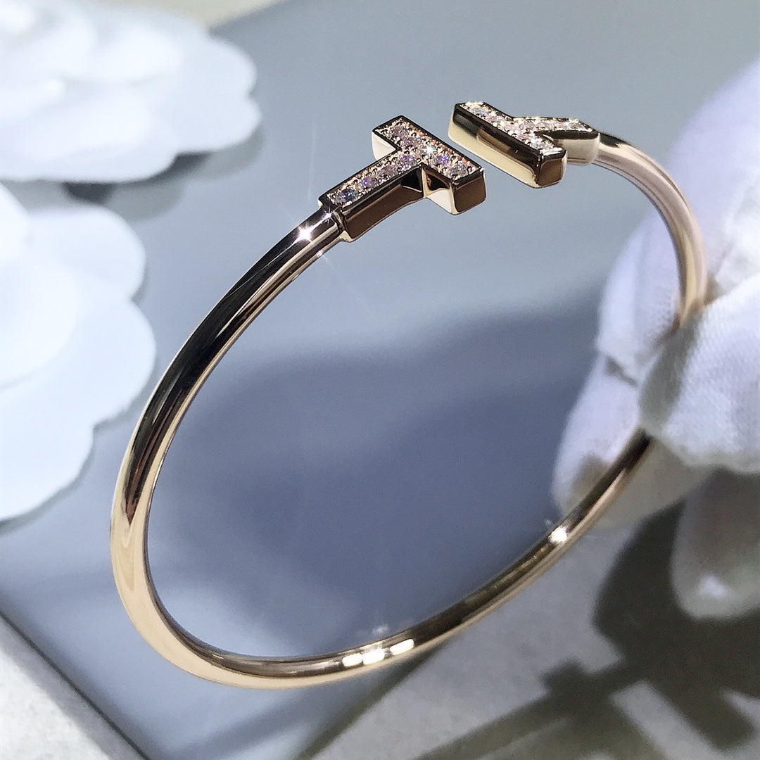 [Corinne]T BRACELET PINK GOLD 1.8MM DIAMOND