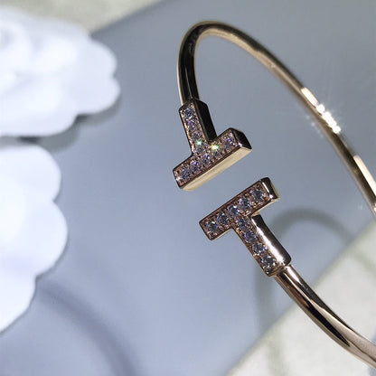 [Corinne]T BRACELET PINK GOLD 1.8MM DIAMOND