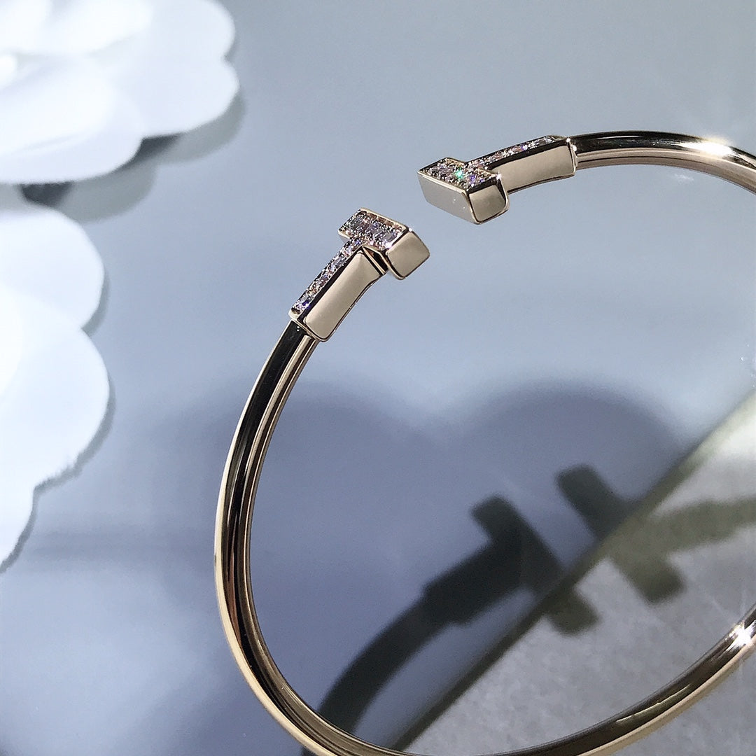 [Corinne]T BRACELET PINK GOLD 1.8MM DIAMOND