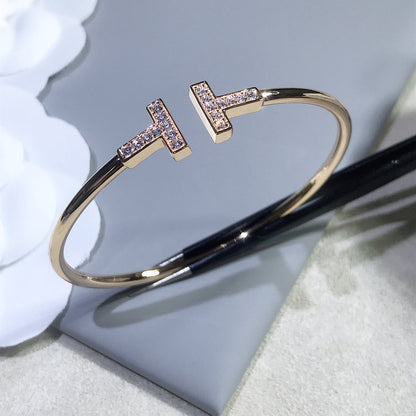 [Corinne]T BRACELET PINK GOLD 1.8MM DIAMOND