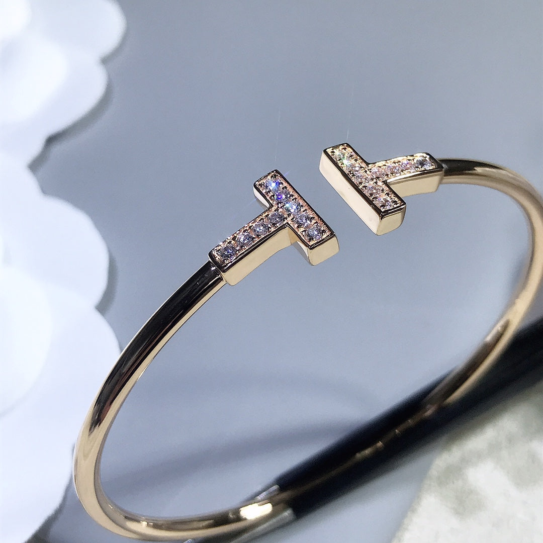 [Corinne]T BRACELET PINK GOLD 1.8MM DIAMOND
