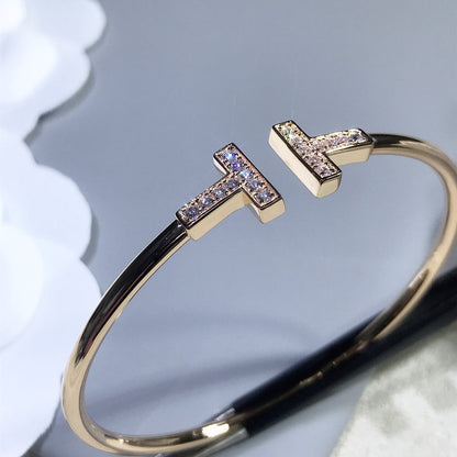 [Corinne]T BRACELET PINK GOLD 1.8MM DIAMOND