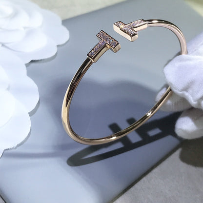 [Corinne]T BRACELET PINK GOLD 1.8MM DIAMOND